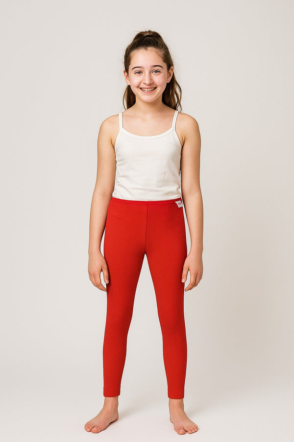 Red Leggings for Kids | Soft Comfortable