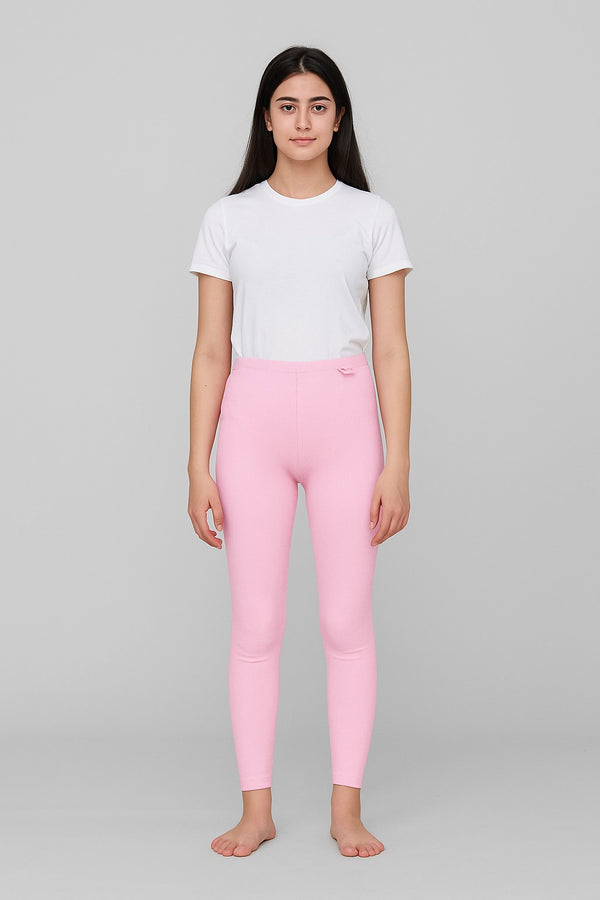 Classic Rib Leggings kids pink
