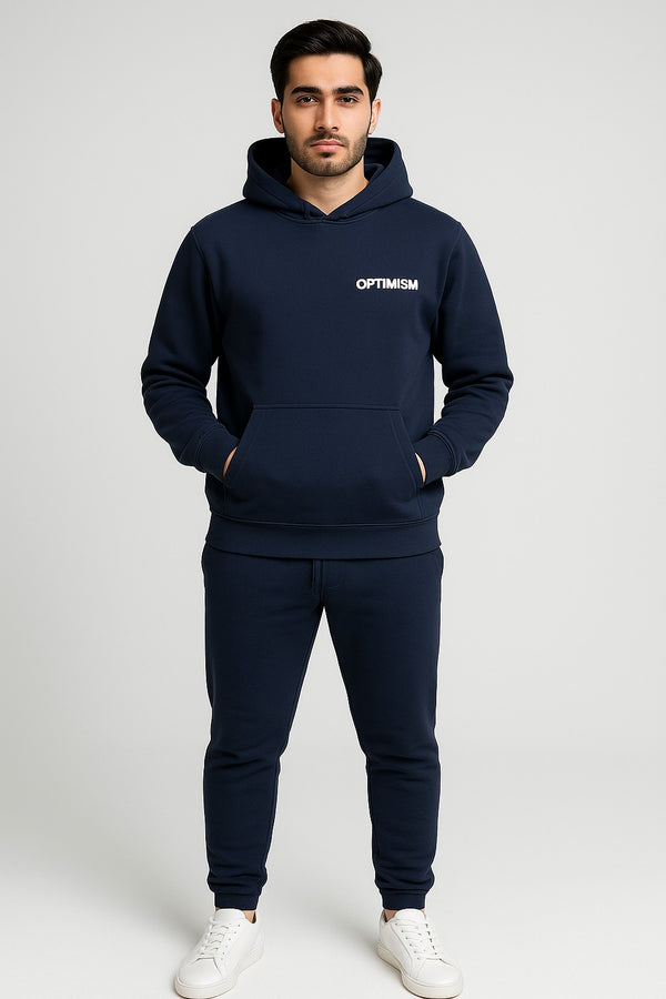 OPTIMISM Printed Men’s Hoodie and Buttom  Set – Stylish Winter Tracksuit for Men