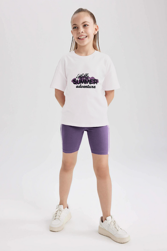 Girls T-shirt and Short legging set