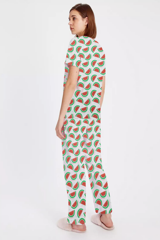 Women's Night Suit Short Sleeve (water melon Printed)