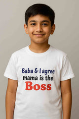 Boys Printed Top  Half Sleeve (Mama is the Boss)