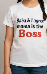 Boys Printed Top  Half Sleeve (Mama is the Boss)