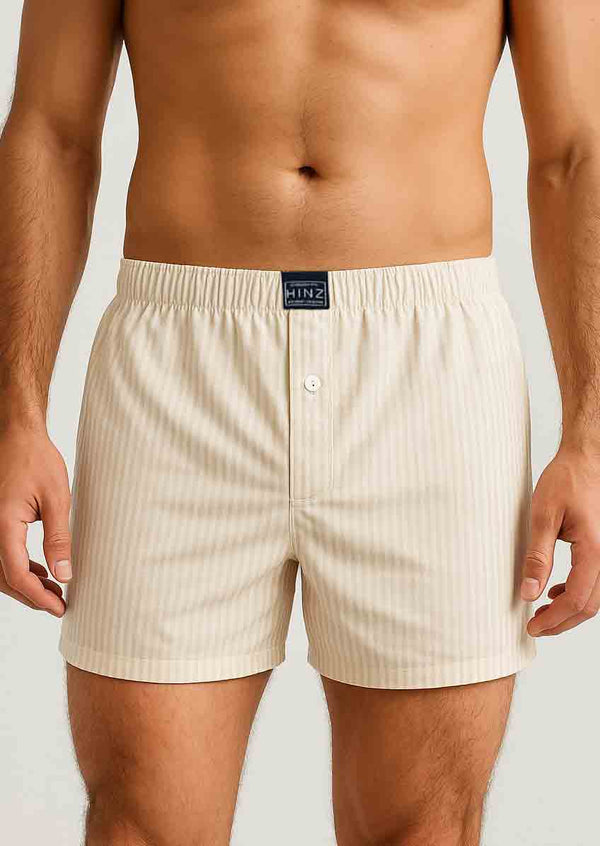 Men Stripe Cotton Boxer Shorts - (100% Cotton)