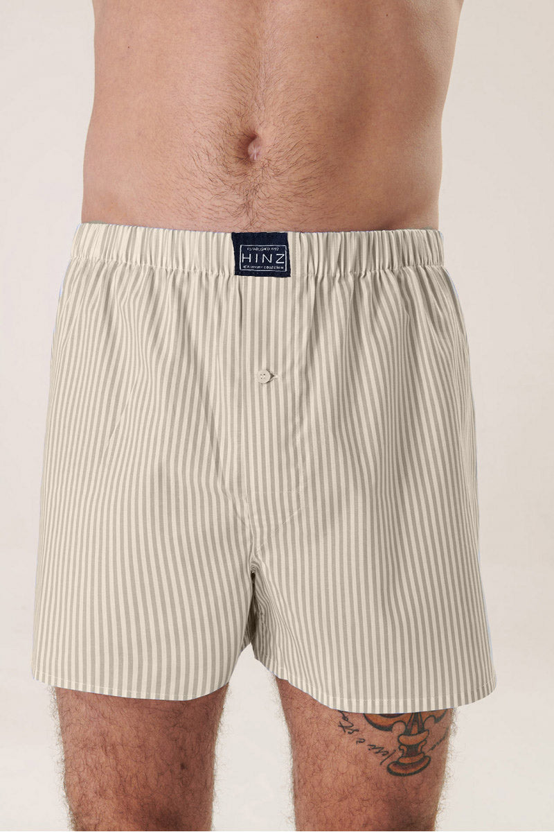 Men Stripe Cotton Boxer Shorts - (100% Cotton)