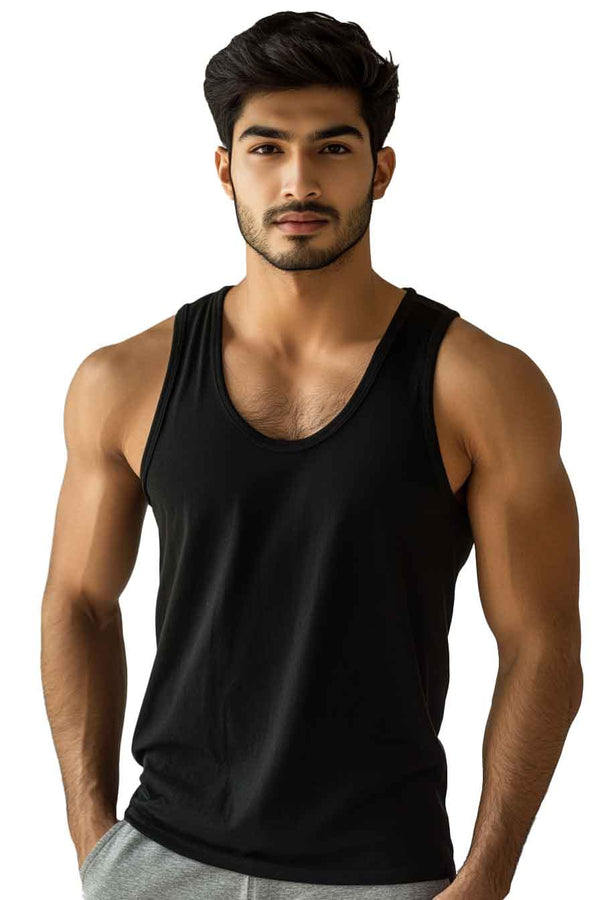 summer vest black mens sleeveless by hinz