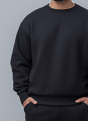 Fleece Black Sweat Suit