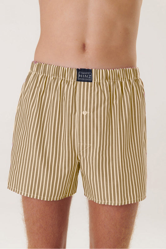 Men Stripe Cotton Boxer Shorts - (100% Cotton)