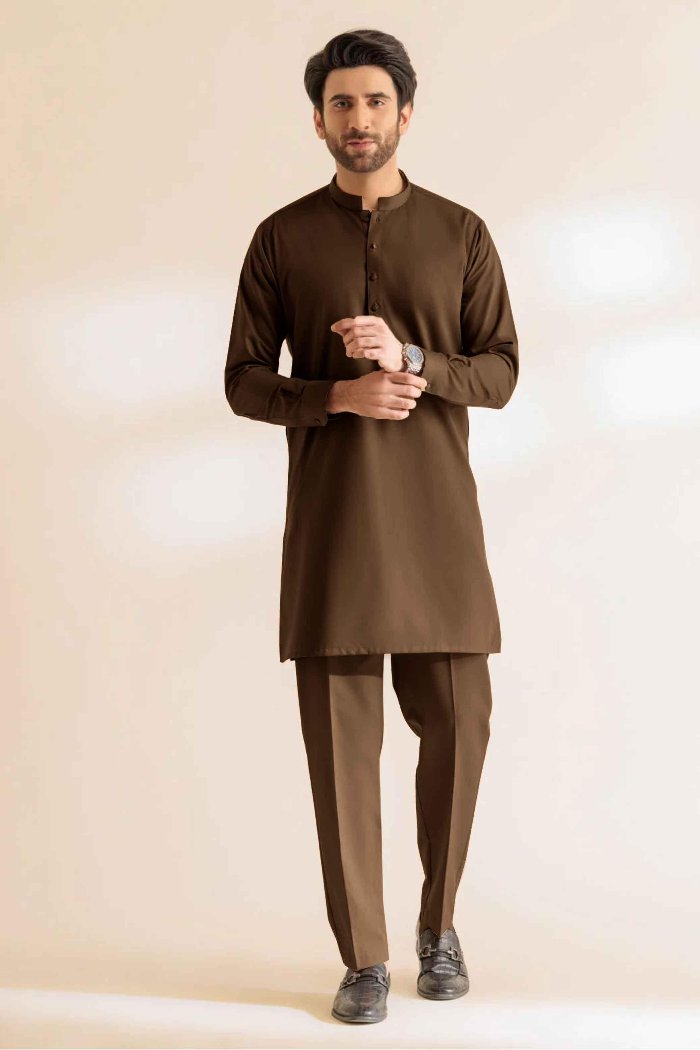 Chocolate Brown Kurta Pajama For Men