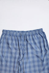 Men's Cotton Check Trouser (blue-white Plaid)