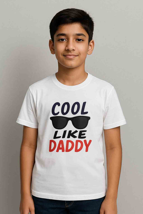 Boys Printed Top  Half Sleeve (Cool Like Daddy)