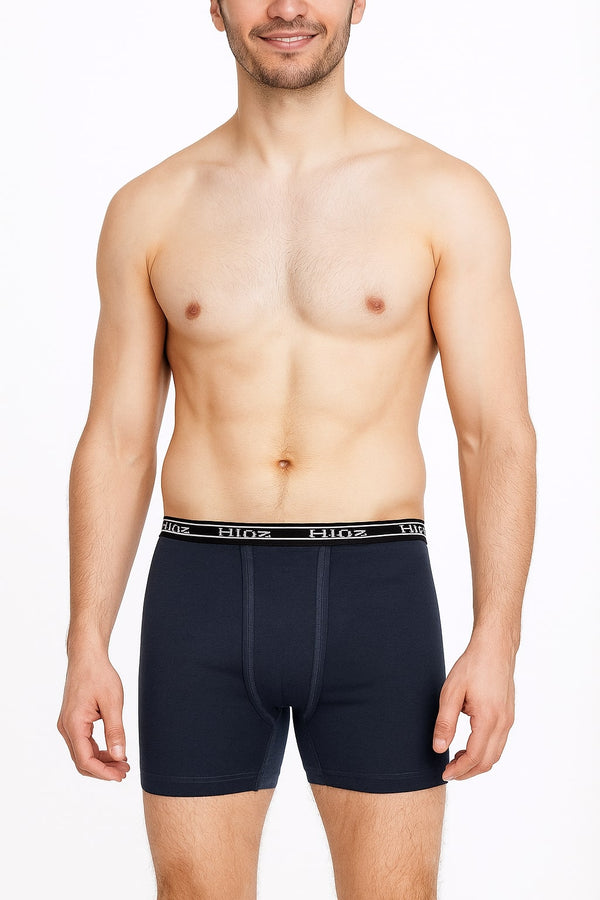 Men's Signature Cotton Boxer Shorts (Dark Grey) 502