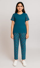 Girls Polka Dot T-shirt and Trouser