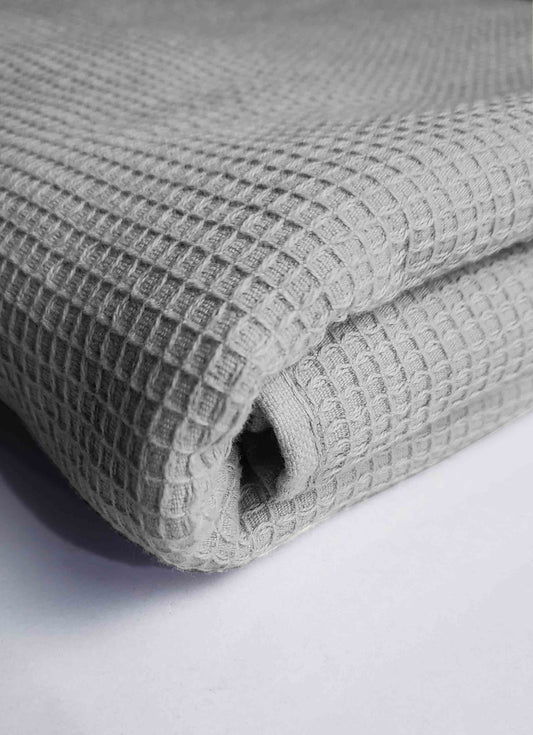 Premium Cotton Waffle Bath Sheet  Towel (Grey)
