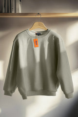 Regular Fit Unisex Crew Neck Long Sleeve Sweatshirt (mélange grey)