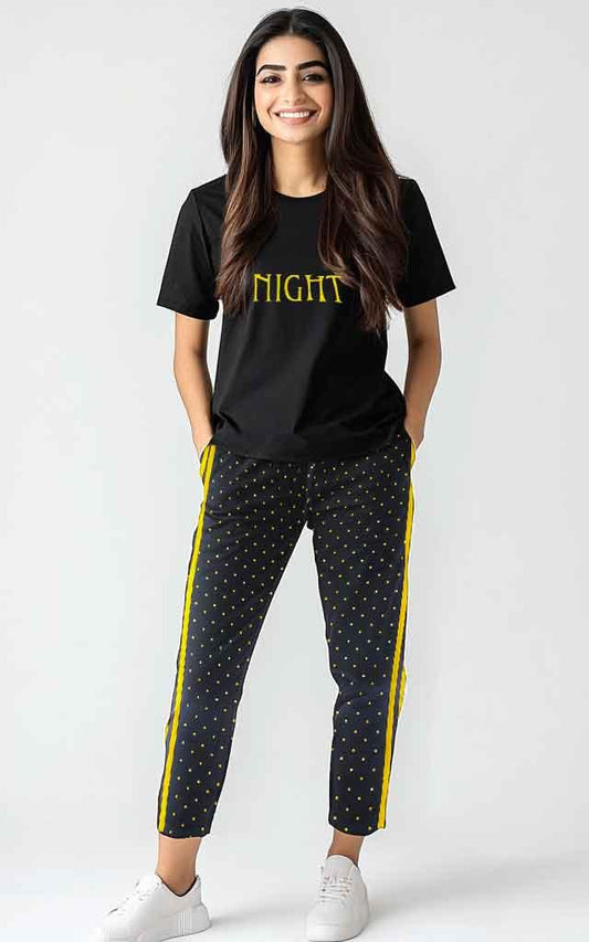 Women's Night Suit Short Sleeve (night yellow)