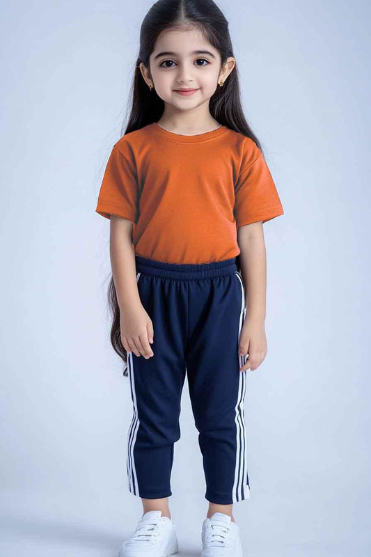 Girls T-shirt and Trouser (Peach)