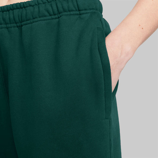 Women's Fleece Pants Elastic bottom (Black) (Teal Green)