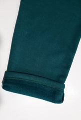 Fleece Sweatpants with zipper Pockets Teal