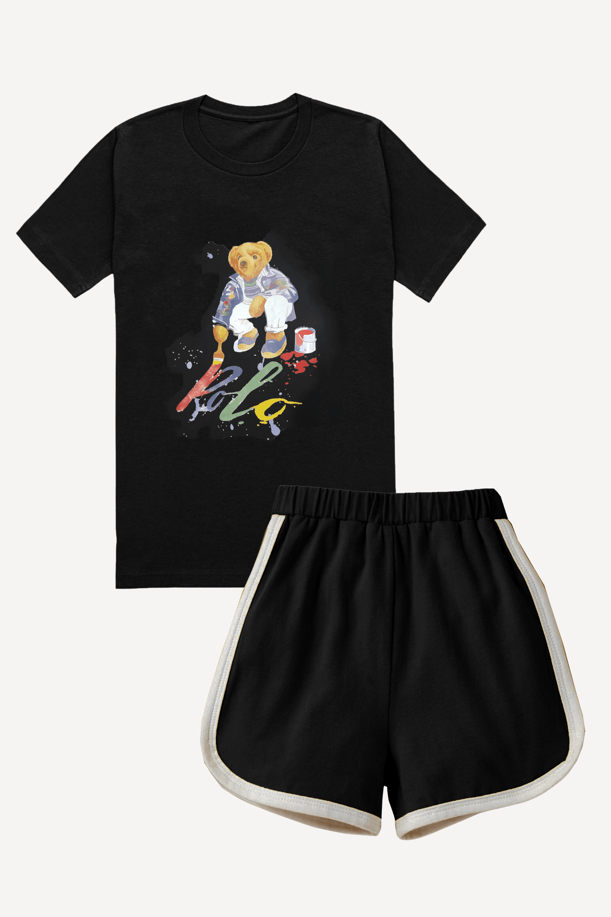 Unisex bear T-Shirt & Nicker Set