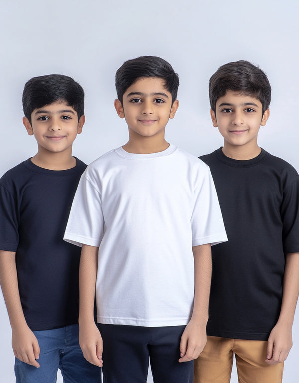 Boys Essentials Tops (Pack of 3) Half Sleeves