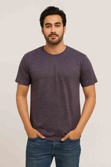 Purple Muscle Fit Short Sleeve T-Shirt