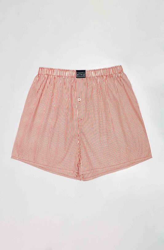Men Stripe Cotton Boxer Shorts - (100% Cotton) Red Line