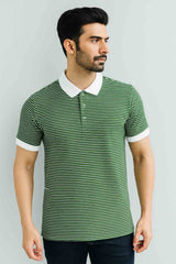 Polo Shirt Double Green Stripe