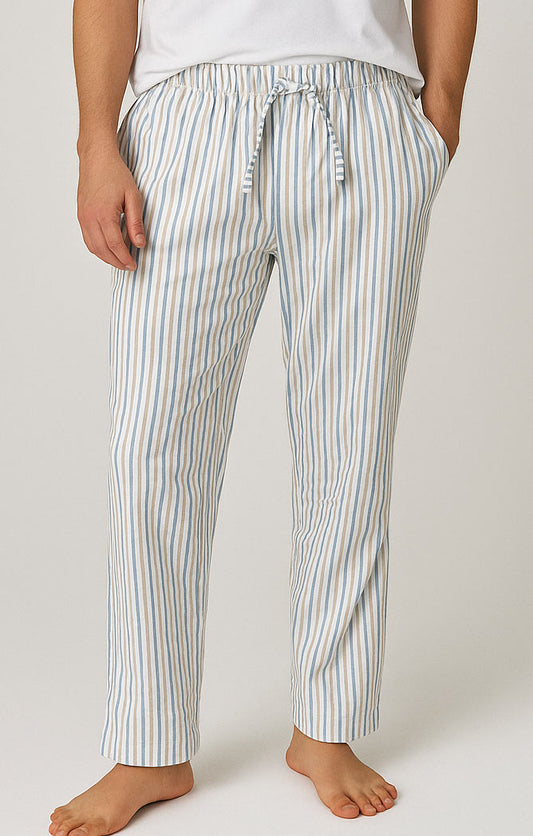 Men's Cotton Check Trouser (White Plaid)