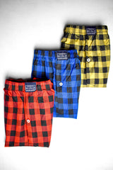 Men's Boxer Shorts - PACK OF 3 Check Design