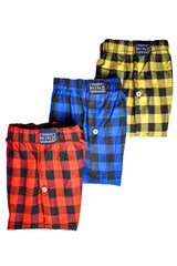 Men's Boxer Shorts - PACK OF 3 Check Design