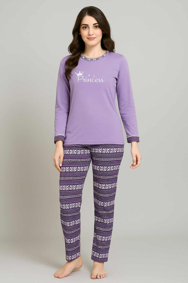 Women’s Stylish Loungewear – “Princess”  Top & Printed Pajama Set