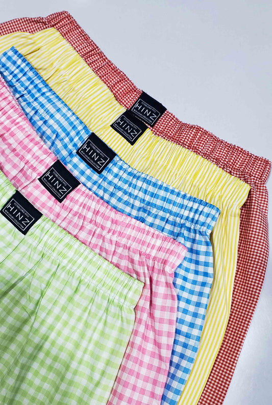 Men Stripe Cotton Boxer Shorts - (100% Cotton) multi