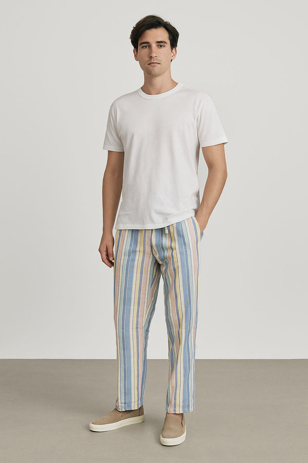 Men Cotton Trouser And Shirt (Multi Lining)