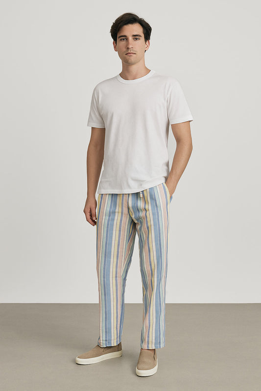 Men Cotton Trouser And Shirt (Multi Lining)