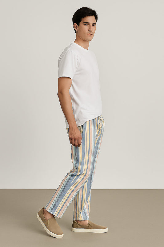 Men Cotton Trouser And Shirt (Multi Lining)
