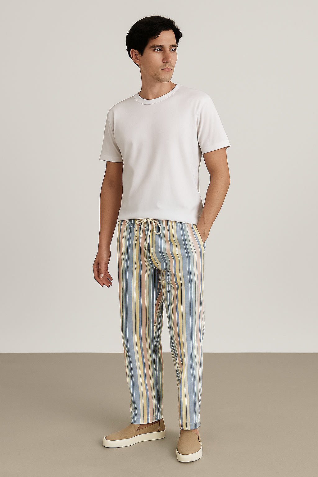 Men Cotton Trouser And Shirt (Multi Lining)