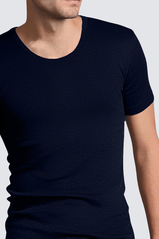 Men's Premium Thermal Top Short Sleeve (Navy)