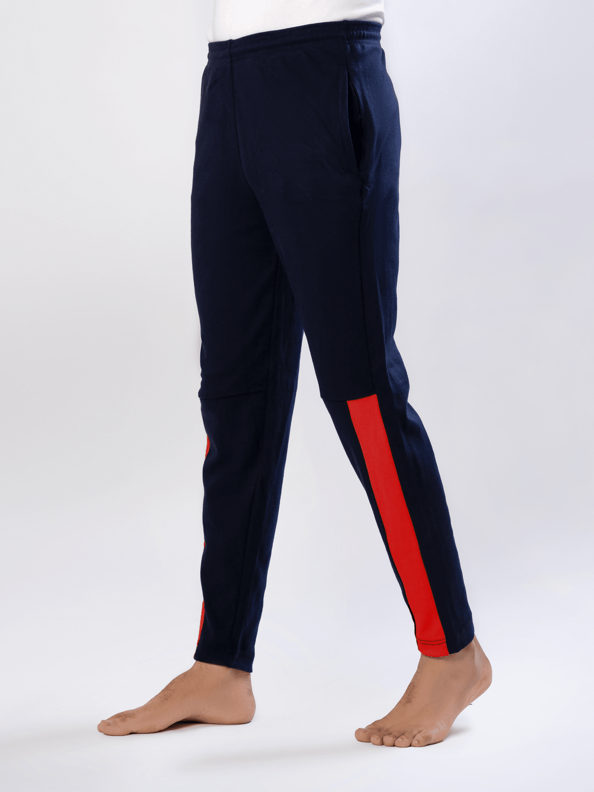 Max Zipper Premium Fitted Trouser (Navy) - Hinz Knit