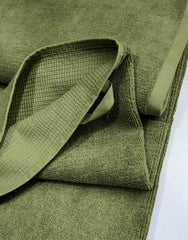 Premium Cotton Waffle Bath Sheet  Towel (Olive Green)