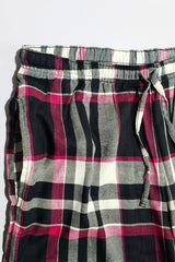 Women Cotton flannel Check Trouser (pink black Check)