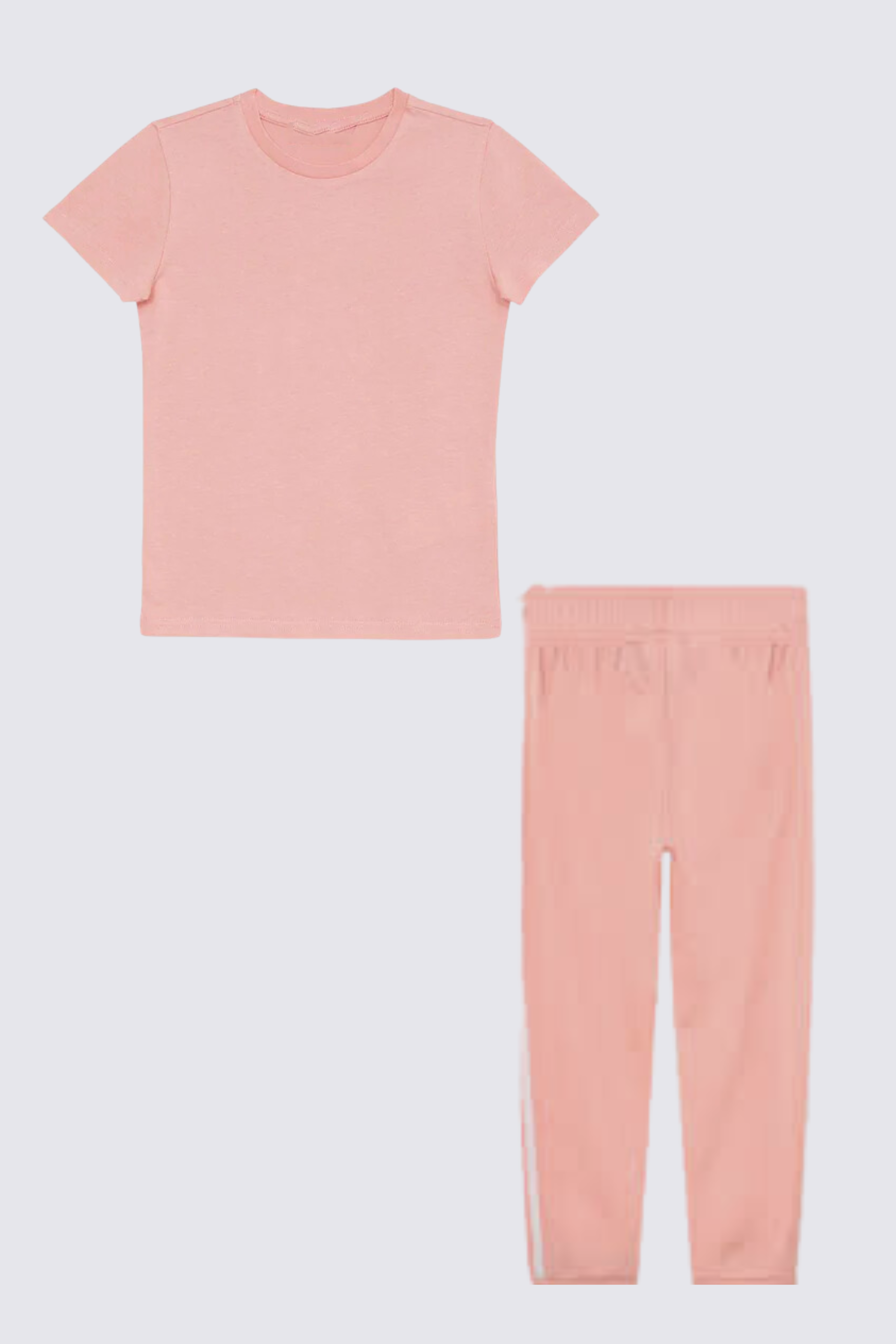 Girls Essential  T-Shirt and Trouser Set (pink)