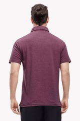 Men's Premium Stretchable Plain Polo Shirt Burgundy