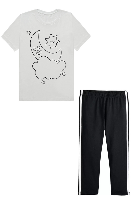 Kids T-Shirt and Trouser (Happy Moon)