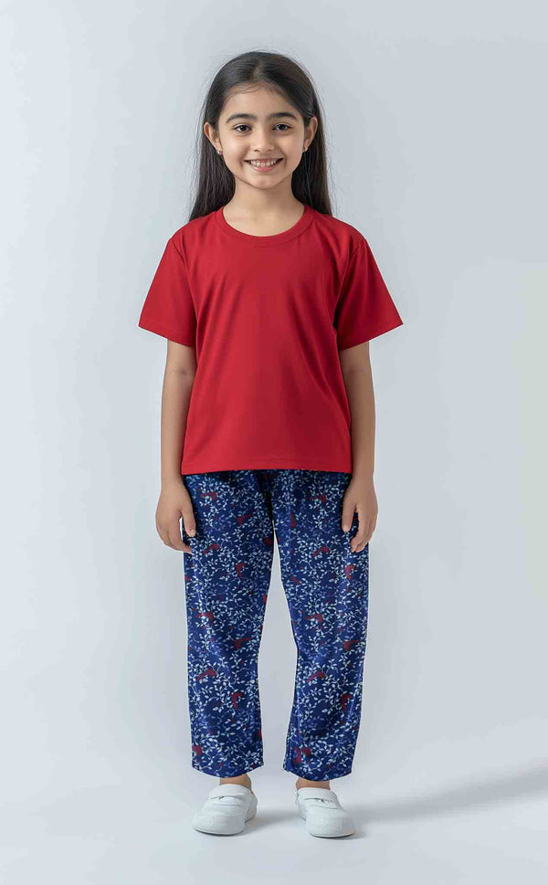 night suit for girls t shirt and trousers