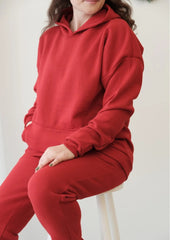 Red Hoodie & Sweatpants Set