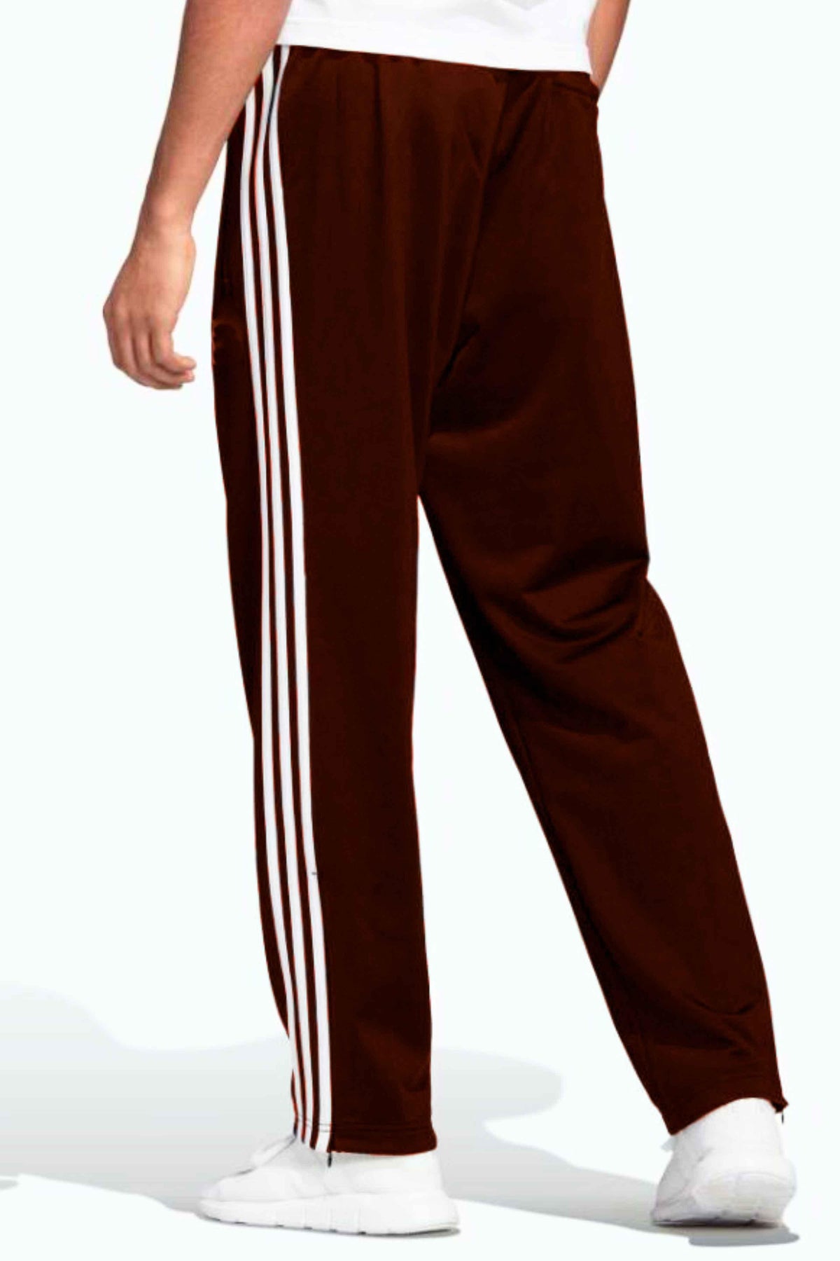 Cotton-Rib All Season Side Stripe Trouser (Maroon)