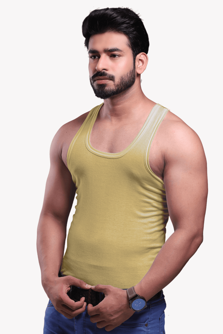 Men's Rib Sleeveless Assorted Vests 707 (Pack of 2) - Hinz Knit