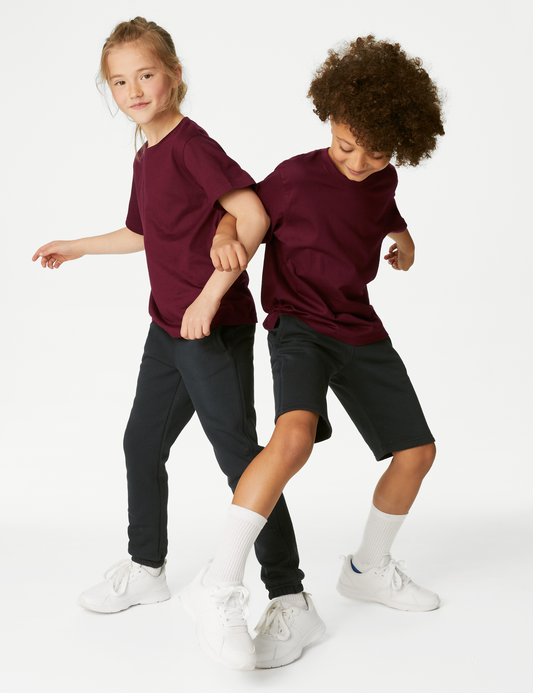 Kids Unisex Cotton lycra Tees stretchable - Half Sleeves