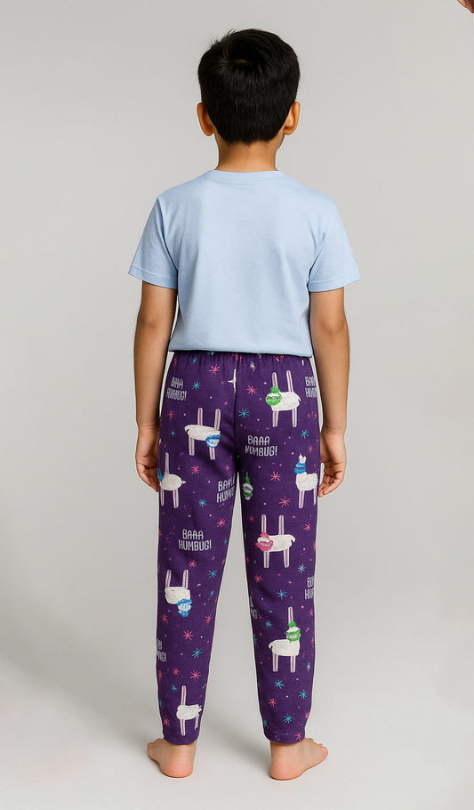 Boy T-shirt and Trouser (Purple and Sky)